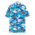 Blue Snow Camouflage Print Hawaiian Shirt