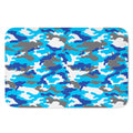 Blue Snow Camouflage Print Indoor Door Mat