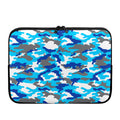 Blue Snow Camouflage Print Laptop Sleeve