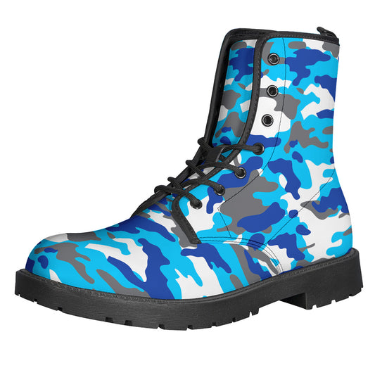 Blue Snow Camouflage Print Backpack
