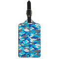 Blue Snow Camouflage Print Luggage Tag