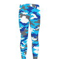 Blue Snow Camouflage Print Men's Leggings