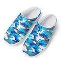 Blue Snow Camouflage Print Mesh Casual Shoes
