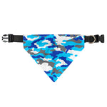 Blue Snow Camouflage Print Over The Collar Dog Bandana