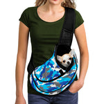 Blue Snow Camouflage Print Pet Sling Carrier