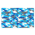 Blue Snow Camouflage Print Polyester Doormat