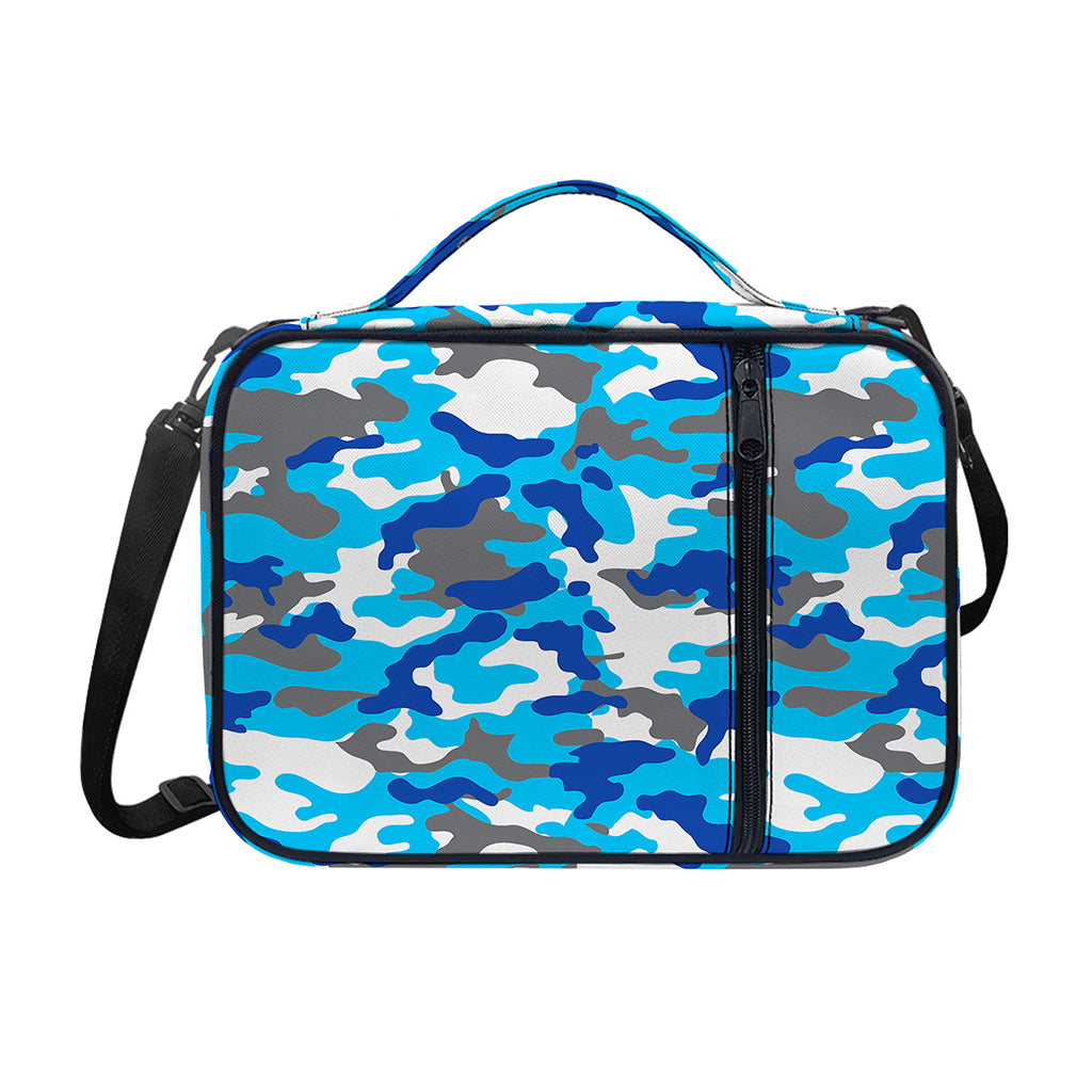 Blue Snow Camouflage Print Shoulder Strap Bible Bag