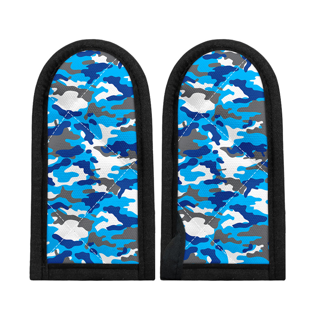 Blue Snow Camouflage Print Skillet Handle Cover