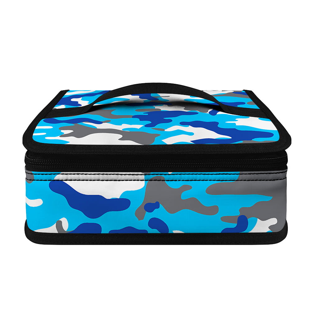 Blue Snow Camouflage Print Small Lunch Bag