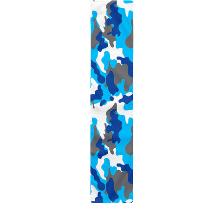 Blue Snow Camouflage Print Table Runner