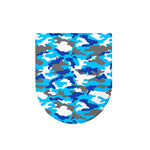 Blue Snow Camouflage Print Toilet Lid Cover