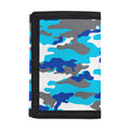 Blue Snow Camouflage Print Trifold Wallet