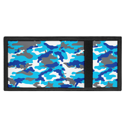 Blue Snow Camouflage Print Trifold Wallet