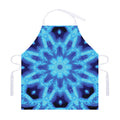 Blue Snowflake Kaleidoscope Print Adjustable Apron