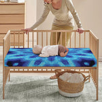 Blue Snowflake Kaleidoscope Print Baby Crib Sheet