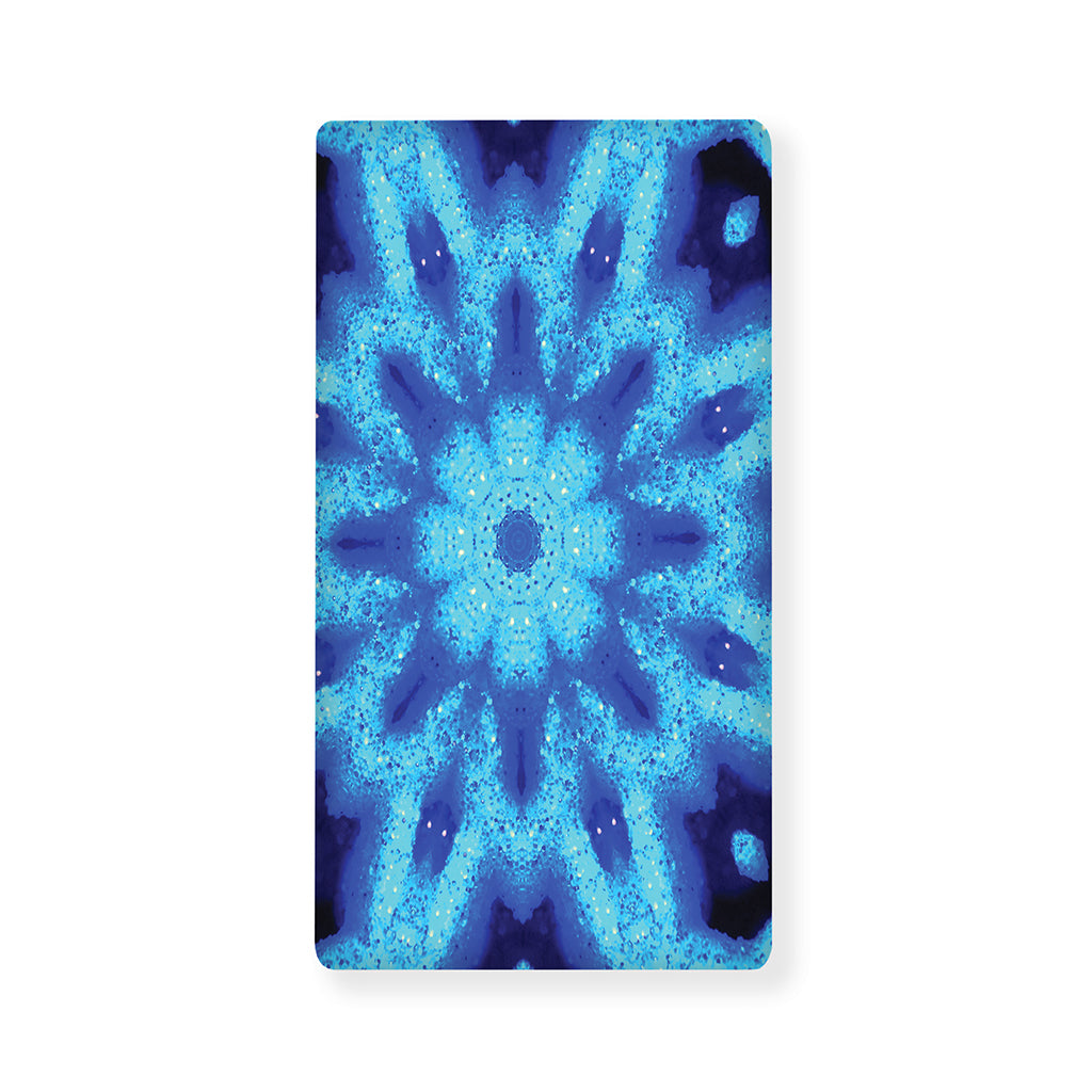 Blue Snowflake Kaleidoscope Print Baby Crib Sheet