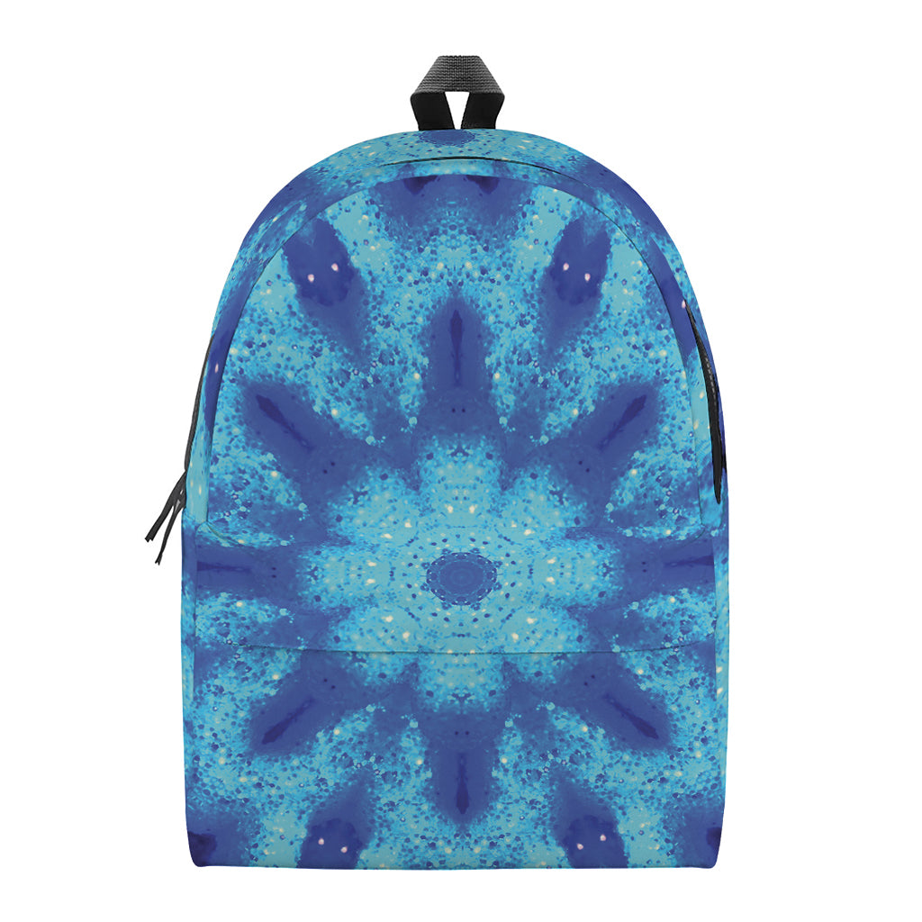 Blue Snowflake Kaleidoscope Print Backpack