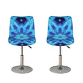 Blue Snowflake Kaleidoscope Print Bar Stool Covers