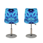 Blue Snowflake Kaleidoscope Print Bar Stool Covers
