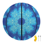 Blue Snowflake Kaleidoscope Print Basketball