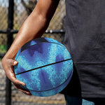 Blue Snowflake Kaleidoscope Print Basketball