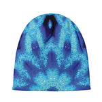Blue Snowflake Kaleidoscope Print Beanie
