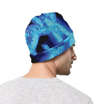 Blue Snowflake Kaleidoscope Print Beanie