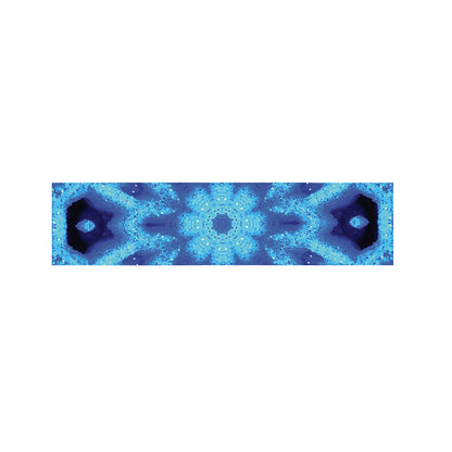 Blue Snowflake Kaleidoscope Print Bed Runner