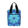 Blue Snowflake Kaleidoscope Print Bible Tote Bag