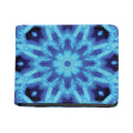 Blue Snowflake Kaleidoscope Print Bifold Wallet