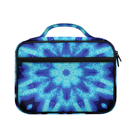 Blue Snowflake Kaleidoscope Print Briefcase Bible Bag