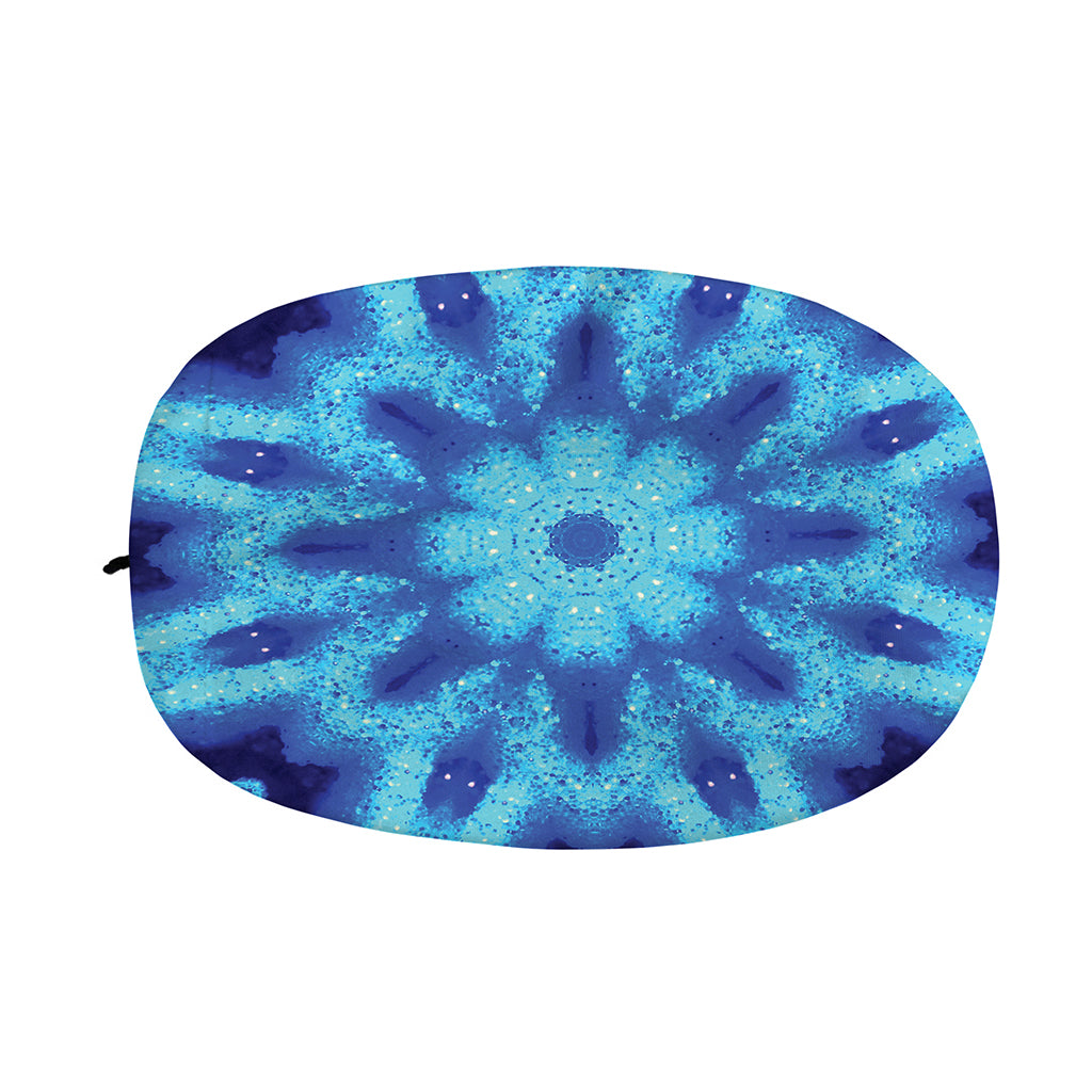 Blue Snowflake Kaleidoscope Print Car Side Mirror Covers