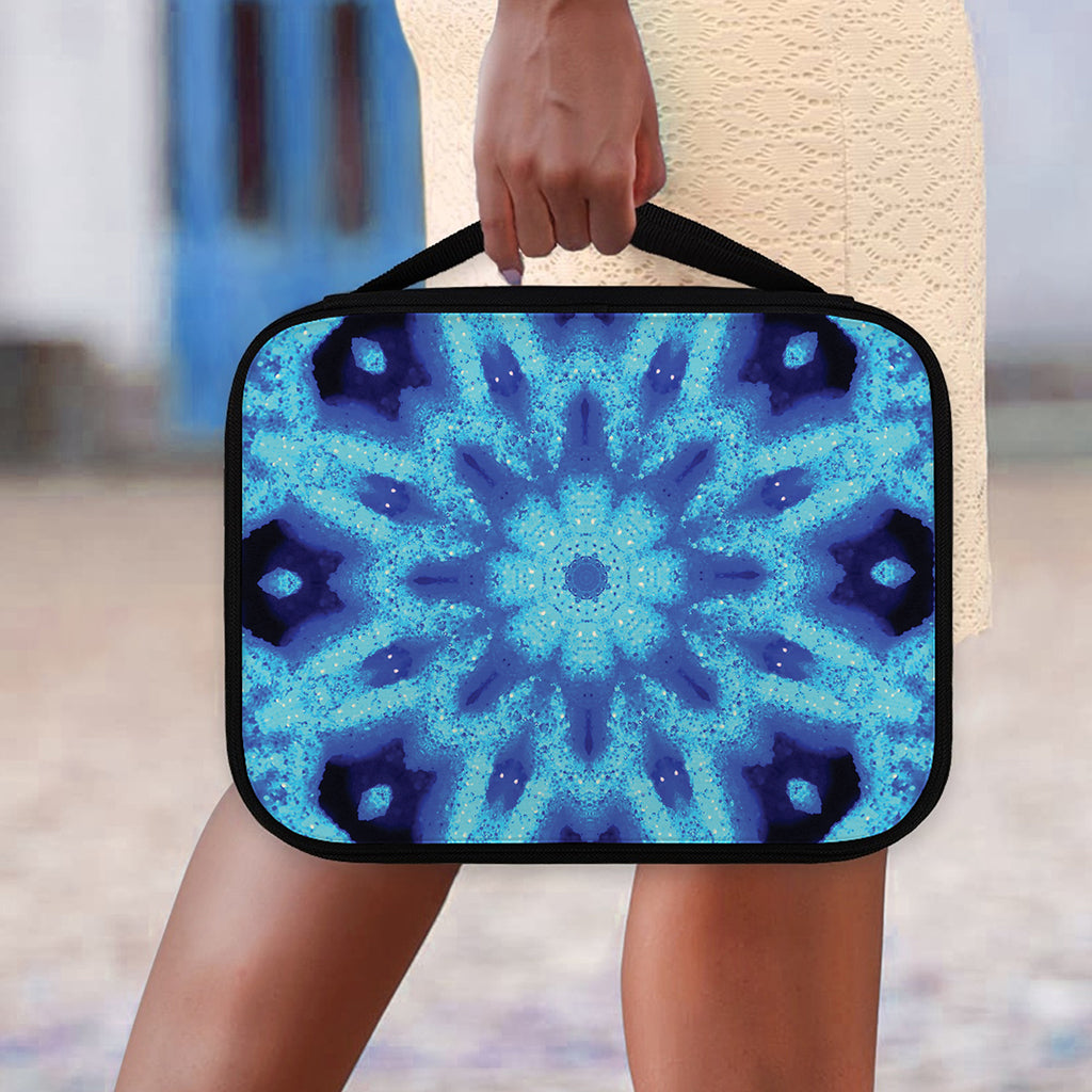 Blue Snowflake Kaleidoscope Print Classic Bible Case