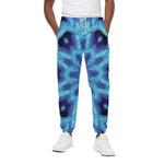 Blue Snowflake Kaleidoscope Print Cotton Pants