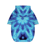 Blue Snowflake Kaleidoscope Print Dog Zip Up Hoodie