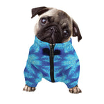 Blue Snowflake Kaleidoscope Print Dog Zip Up Jacket