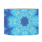 Blue Snowflake Kaleidoscope Print Drum Lamp Shade