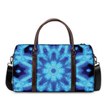 Blue Snowflake Kaleidoscope Print Duffle Bag