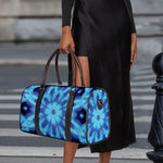 Blue Snowflake Kaleidoscope Print Duffle Bag