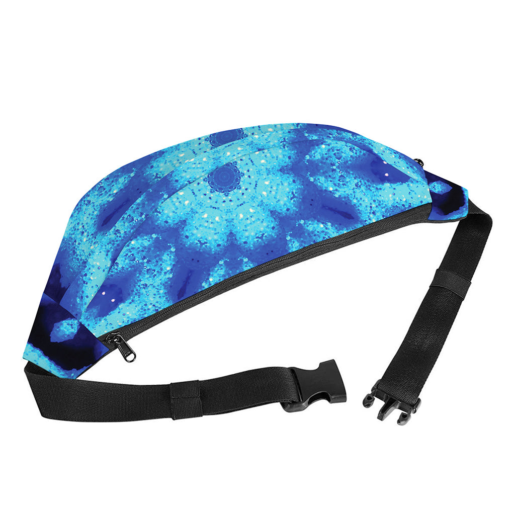 Blue Snowflake Kaleidoscope Print Fanny Pack