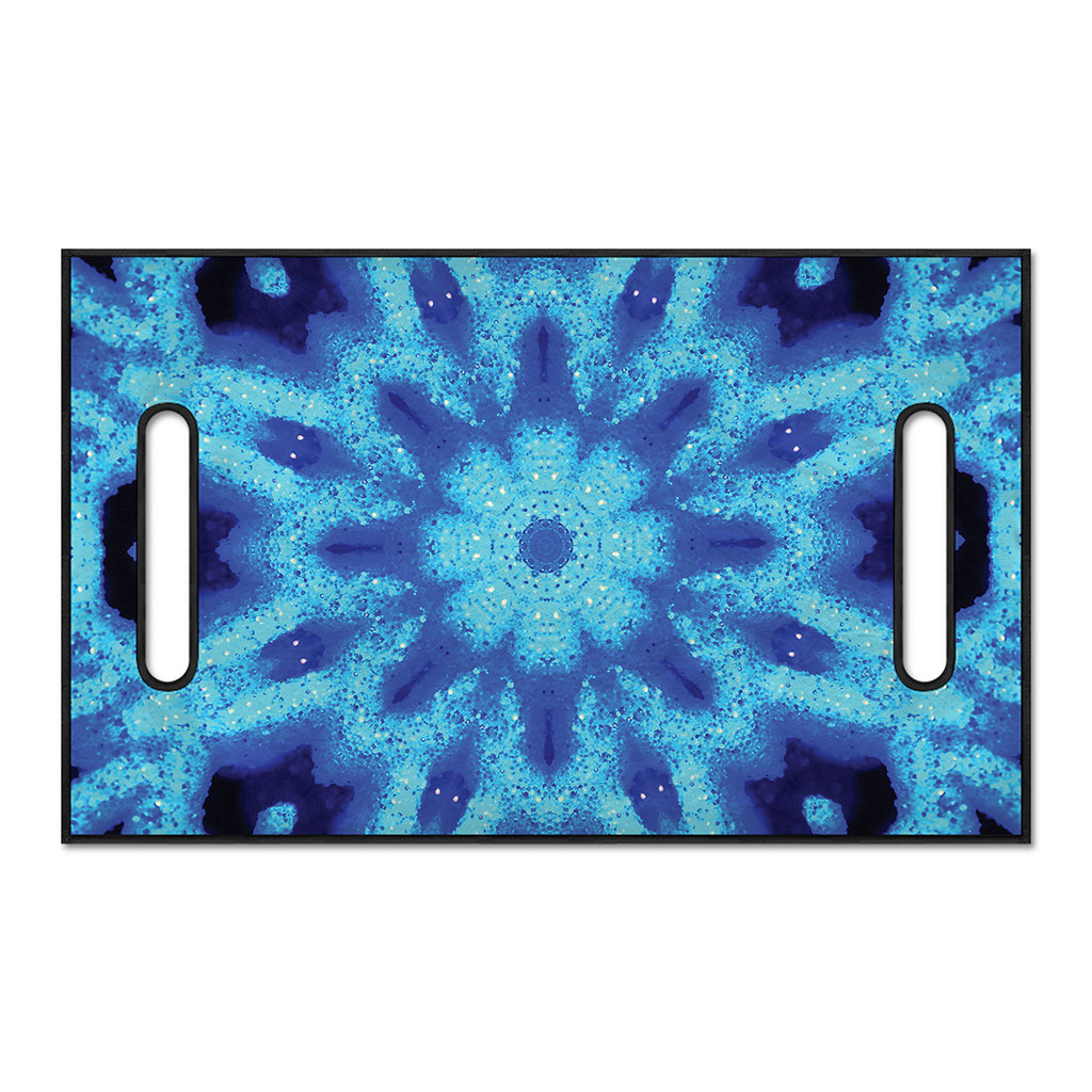 Blue Snowflake Kaleidoscope Print Golf Cart Seat Cover