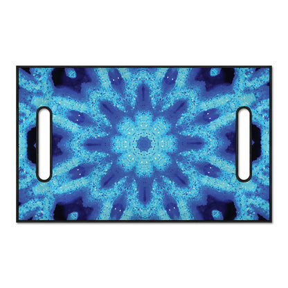 Blue Snowflake Kaleidoscope Print Golf Cart Seat Cover