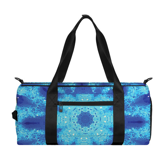 Blue Snowflake Kaleidoscope Print Gym Bag