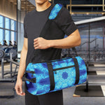 Blue Snowflake Kaleidoscope Print Gym Bag