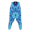 Blue Snowflake Kaleidoscope Print Hammer Pants
