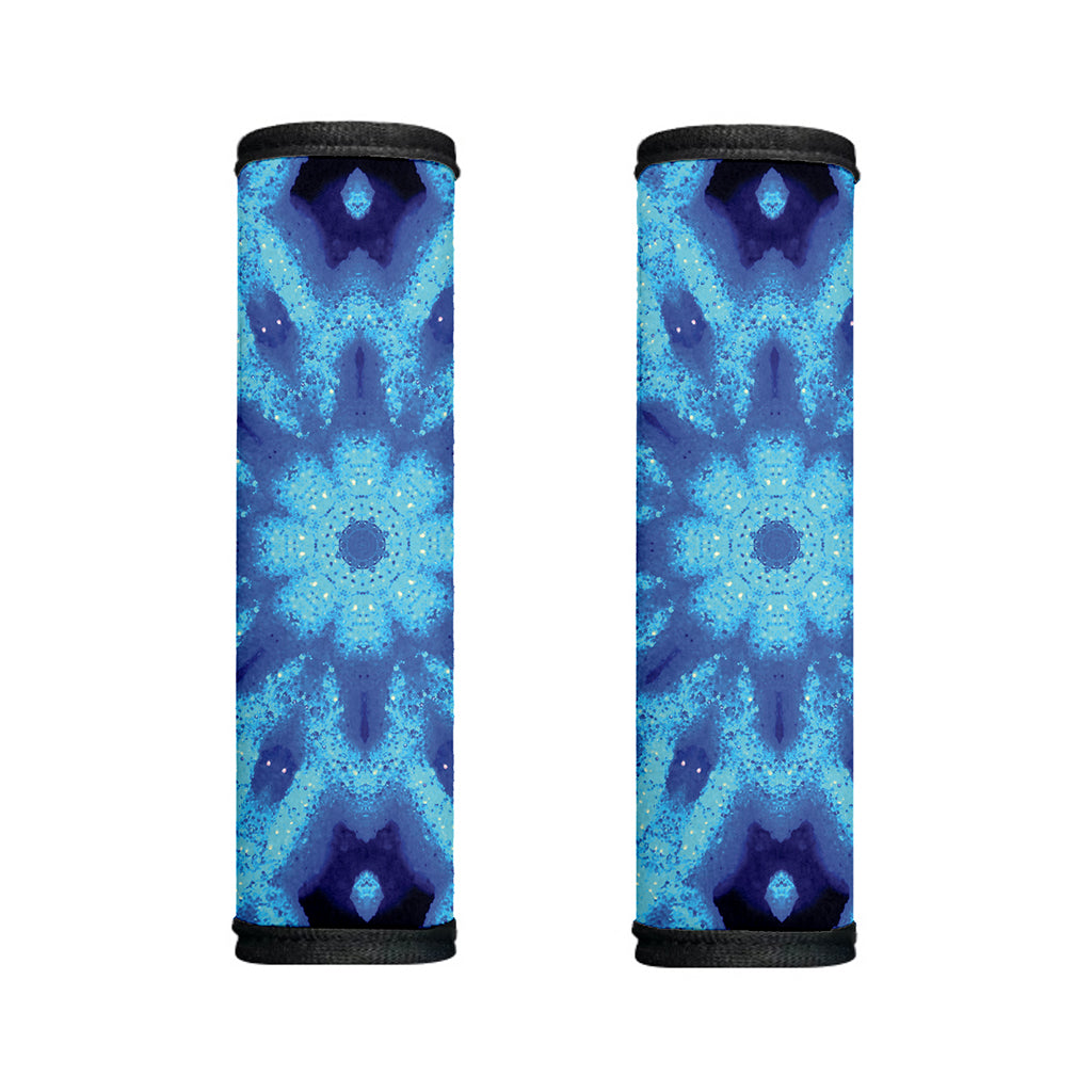 Blue Snowflake Kaleidoscope Print Handle Covers