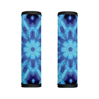 Blue Snowflake Kaleidoscope Print Handle Covers