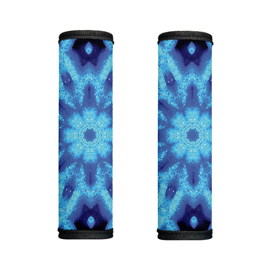 Blue Snowflake Kaleidoscope Print Handle Covers