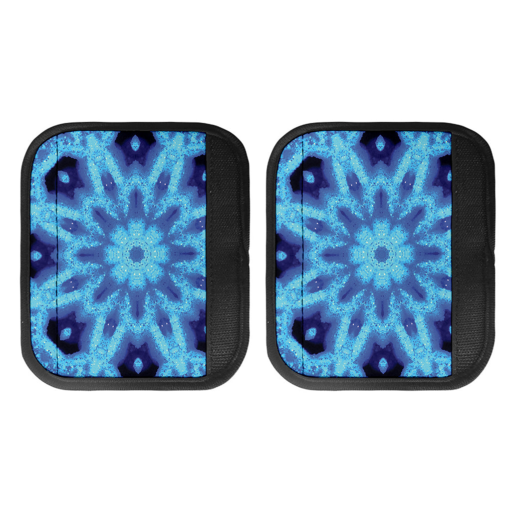 Blue Snowflake Kaleidoscope Print Handle Covers