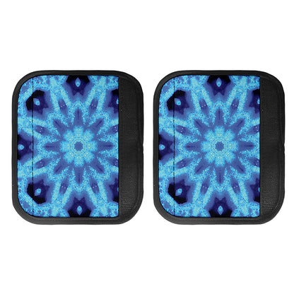 Blue Snowflake Kaleidoscope Print Handle Covers